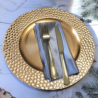 Assiettes de présentation uniques en or perlé pour les fêtes