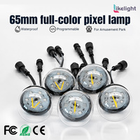 Luz de Punto de Filamento RGBW de 65 mm, DC24V, UCS2904, 360 Grados, IP67, para Parques de Atracciones, Ferias, Decoración Navideña