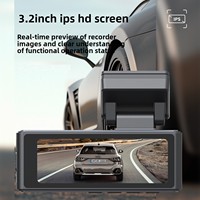 Caméra embarquée 4K avec WiFi intégré, écran 3,2'', double caméra, GPS, enregistrement avant/arrière, vision nocturne 1080P, enregistrement en boucle, résistante à la chaleur