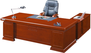 Mesa de Oficina Ejecutiva Moderna de Lujo, Diseño Único en Madera con Acabado en <span class=keywords><strong>Chapa</strong></span> <span class=keywords><strong>y</strong></span> Extensión en Forma de L - Product Image 5