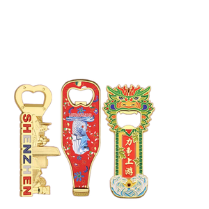 Tùy Chỉnh Sáng Tạo Keo Tủ Lạnh Nam Châm Từ Kim Loại Mở Chai Tấm Kim Loại Chế Tạo Nhà Văn Phòng Du Lịch Lưu Niệm Quà Tặng Yibo - Product Image 2