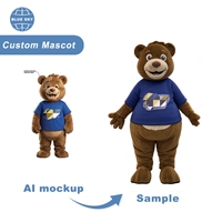 Costume de mascotte de chef confiseur personnalisé OEM ODM pour adulte, personnage ambulant en peluche pour cérémonie d'ouverture de confiserie