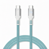 Câble USB Type-C 100W OEM en gros, tressé en nylon de haute qualité, écologique, charge rapide, 1m-10ft pour ordinateur et téléphone