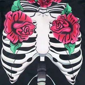 Costume de Catsuit squelette d'halloween, combinaison une pièce à imprimé crâne pour femme