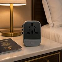 Adaptador de Viaje USB-C PD de 35W con Doble Puerto USB, Plegable, con Enchufes EU, UK y US para Uso Mundial
