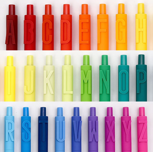Stylos gel Kaco Alpha 26 lettres, encre noire, 0,5 mm, séchage rapide, écriture fluide, fournitures de bureau esthétiques, stylo gel promotionnel - Product Image 6
