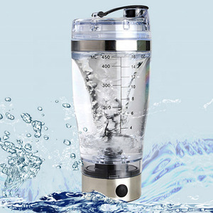 Proteína agitador botella recargable mezclador Vortex para proteínas mezclas eléctrico <span class=keywords><strong>de</strong></span> acero inoxidable proteína batido Copa - Product Image 2