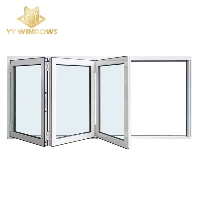 North America Energy Saving Modern Aluminum Frame Double Glaze Bifold windows for Kitchen
