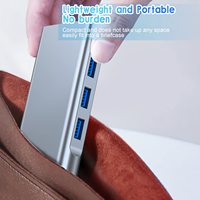 Adaptateur USB C multiport Xput 7 en 1, concentrateur de type C avec HDMI 4K, VGA, USB 3.0, 100W PD et Ethernet RJ45, station d'accueil USB C pour PC