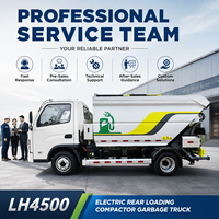 Camion à ordures compacteur électrique à chargement arrière LH4500, machine de nettoyage industrielle, vente en gros d'usine
