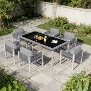 방수 및 자외선 차단 야외 테이블 및 의자 - 마당 모임용 식사 세트 - Product Image 2