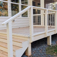 Design moderne de rampes d'escalier et de balcon en acier inoxydable à montage latéral pour villa, appartement et hôtel, résistant à l'eau