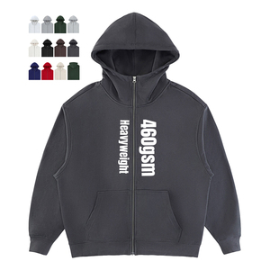 <span class=keywords><strong>Felpa</strong></span> <span class=keywords><strong>con</strong></span> <span class=keywords><strong>Cappuccio</strong></span> <span class=keywords><strong>Grigio</strong></span> <span class=keywords><strong>Scuro</strong></span> <span class=keywords><strong>con</strong></span> Zip, Stampa a Rilievo, Ricamo Personalizzato, Produzione in Fabbrica, 460gsm, <span class=keywords><strong>Felpa</strong></span> Pesante Neutra - Product Image 1