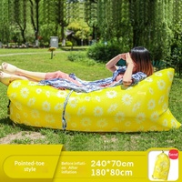 Canapé gonflable d'extérieur en tissu Oxford, chaise longue pliable portable, matelas pneumatique pour camping et plage