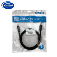Kabel USB 5.0 Tipe-C 1M dengan Pelindung Jalinan dan Konduktor Logam Pengisian Cepat 240W Transfer Data 80 Gbps Dukungan Video 4K