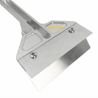 Grattoir de barbecue robuste en fonte d'aluminium et acier inoxydable, brosses de nettoyage résistantes à la chaleur pour la cuisine et la restauration