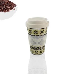 Tasse à café écologique personnalisée, tasse à café naturelle, biodégradable, réutilisable, tasse de voyage, tasse en fibre de bambou, ensemble de tasses à café avec couvercles et logo - Product Image 4