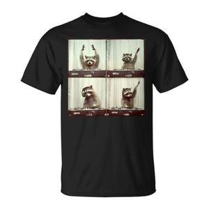 Camiseta Dj Raccoon Scratching Vinyl Raccoon estilo Hip Hop de los años 90 - Product Image 1