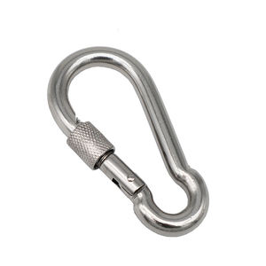 Camping en plein air Mousqueton en fer Placage de zinc 304 Acier inoxydable Lien rapide Anneau de verrouillage Crochet Snap Manille Chaîne <span class=keywords><strong>Attache</strong></span> M4 M5 M6 - Product Image 1