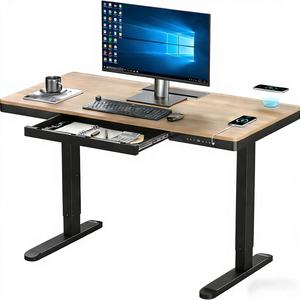 Escritorio Eléctrico Moderno <span class=keywords><strong>de</strong></span> 48 Pulgadas con Cajón, Altura Ajustable, Gestión <span class=keywords><strong>de</strong></span> Cables, Carga Inalámbrica, Puerto USB, Motor Silencioso para el Hogar - Product Image 2