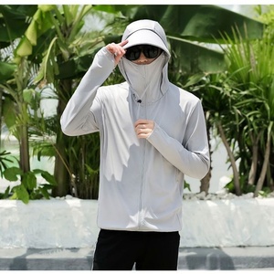 UPF 50+ Sun Protection Polyester Spandex Men's Long Sleeve Mesh Uv Sun Shirts Rash Guard Fishing Shirts Fishing Hoodie - Product Image 2