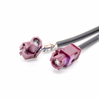 Cable Automotriz HSD de 4 Pines, Conector Hembra en Ángulo Recto a Conector Hembra Recto, Código D, para Cámara de Coche