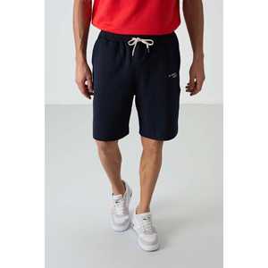 Conjunto de Pantalones Cortos Oversize de Algodón Azul Marino para Hombre Fiesta, Transpirables 85250 - Product Image 2