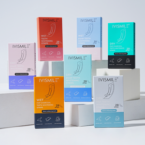 IVISMILE Bandes blanchissantes pour les dents, blanchiment dentaire professionnel naturel PAP+charbon, étiquette privée, vente en gros - Product Image 2