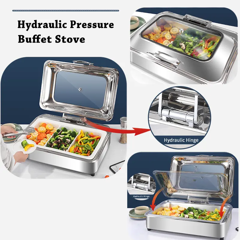 Chaffing Dishes Buffet Catering Stainless Steel round Food Warmers buffet chafing dish Restaurant Equipment