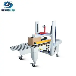 Semi-Automatische Handmatige Flappen Vouwen Boven-En Onderkant Aandrijfriem Plakband Case Box Carton Sealer Sealer Machines