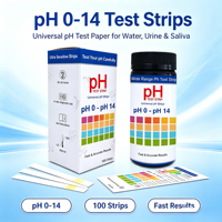 Tiras Reactivas de pH Vansful para Medir Niveles de Alcalinidad y Acidez en el Cuerpo, pH 0-14