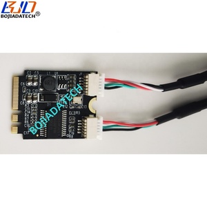 Factory Wholesale 2 * <strong>USB</strong> 2.0 Type-A Connector to NGFF M.2 <strong>Key</strong> A+E Adapter Riser Card Data Extension Cable 0.3M in Stock - Product Image 3