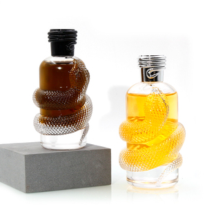 Nuevo Diseño, Botella de Perfume de Vidrio Vacía con Forma de Serpiente Irregular y Única, 30ml 50ml 100ml, Botella de Perfume Transparente de Lujo con Caja - Product Image 2