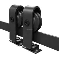 Kit de Herrajes RHETECH de Latón para Puerta Plegable de Granero con Soporte de Pared y Diseño Moderno para Uso en Exteriores y Salas de Estar