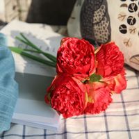 BF-PY15 Bouquet de fleurs artificielles en soie blanches et bleues faites à la main pour la décoration de la maison, idéal pour la rentrée scolaire et Noël