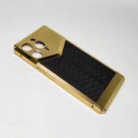 Coque de téléphone 2-en-1 sculptée de façon exquise Coque de protection haut de gamme pour iphone en cuir