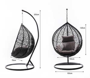 Daijia – meubles de jardin en rotin, chaise ronde d'extérieur, balançoire, panier suspendu - Product Image 2