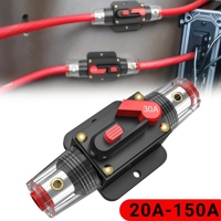 20-150 Amp Inline DC devre kesici 12-48V 3-15 AWG Araba Ses Amplifikatörü için Sıfırlanabilir Sigorta Tutucu RV Tekne Kamyon Güneş İnvertörü