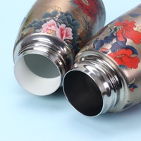 Tumbler Termos 500ml Mug Kopi Stainless Steel Cangkir Saku Portabel dengan Pegangan