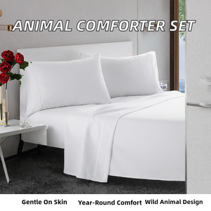 Juego de Edredón de 7 Piezas, Diseño Simple con Estampado Animal, 100% Poliéster, 200 Hilos, Ecológico, Personalizable, para Todas las Temporadas, al Mejor Precio al por Mayor - Product Image 2