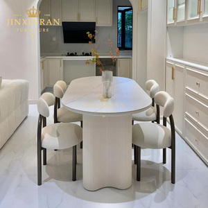 Modern Luxury Nordic Oval Sintered <strong>Stone</strong> <strong>Top</strong> Dining <strong>Table</strong> and Chairs Set for Living Room Restaurant Home Furniture - Product Image 3