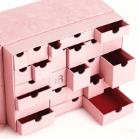 Boîte Recyclable Cadeau Design Personnalisé Fait à la Main Design Rigide Boîte de Calendrier de l'Avent de Luxe Personnalisé avec Petit Tiroir
