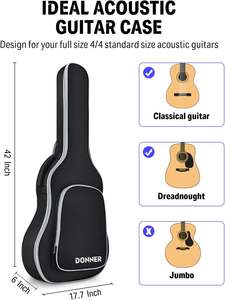 Étui pour guitare acoustique, sac de transport, imperméable, grande taille, OEM, rembourrage renforcé, étui pour guitare, sac pour basse, échantillon gratuit - Product Image 4