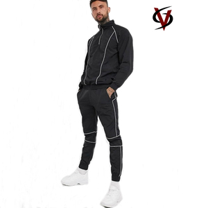 Fashion Wholesale Oem Sport Wear <strong>Polyester</strong> Sweatsuit Jogger Fitness Custom Men's <strong>Tracksuit</strong> With Zipper - Product Image 4