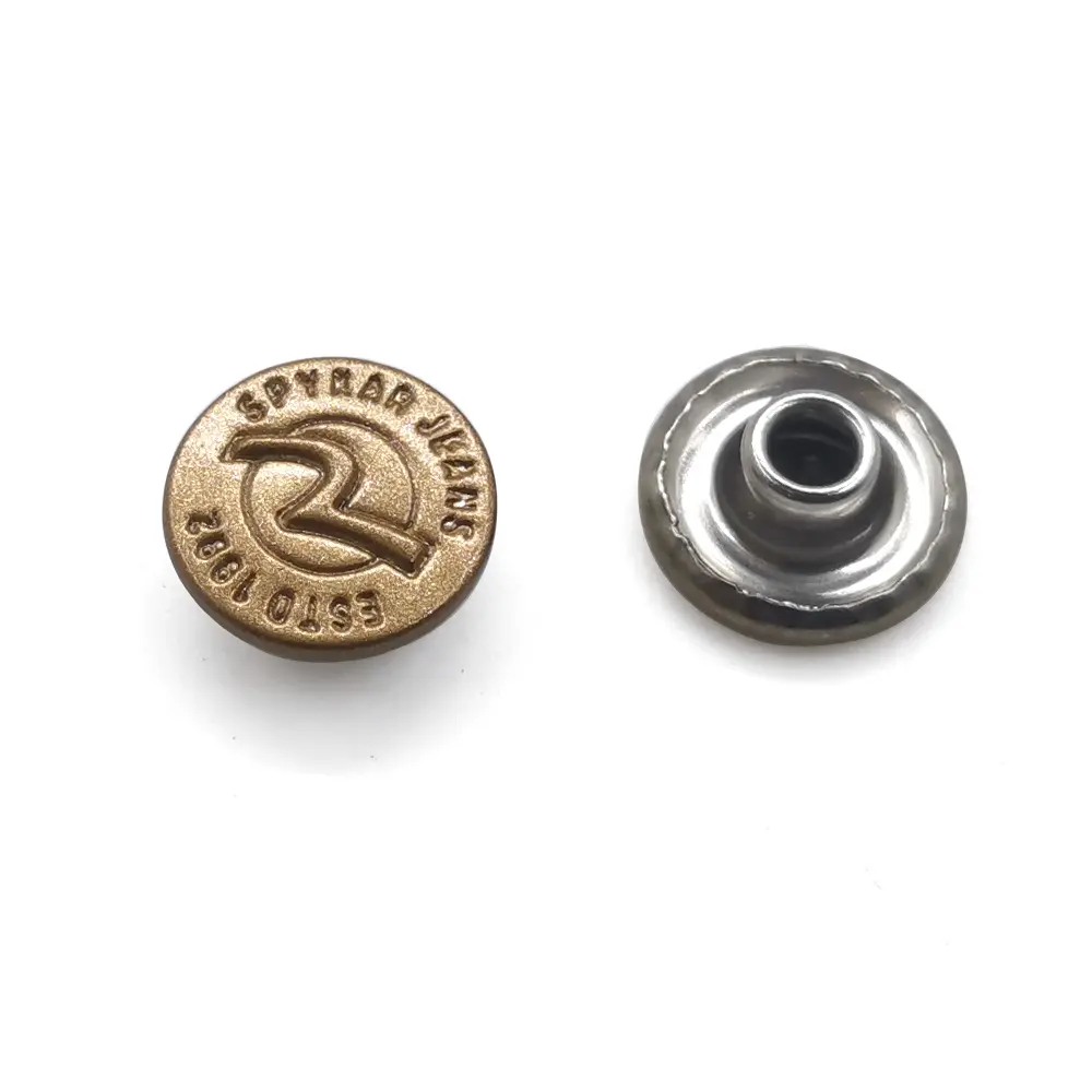 wholesale good price high quality custom logo metal jeans button and rivet