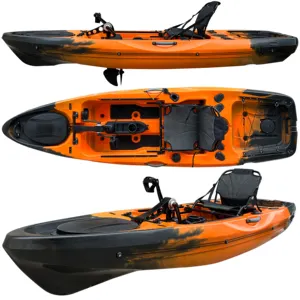 Moteur de pêche à la traîne électrique Kayak de 10 pieds, pédale de pêche en mer unique Kayak de pêche Kayak avec moteur électrique