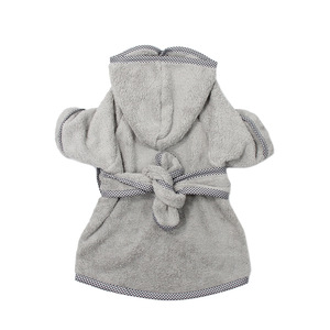 Pet Bathrobe <b>Light</b> Blue And Dark Gray Warm Absorbent For <b>Dog</b> Cat Winter Spring Autumn - Product Image 5