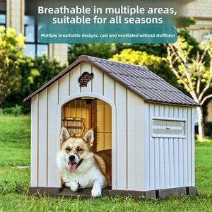 <span class=keywords><strong>Casa</strong></span> para Perros de Plástico para Exteriores, Impermeable, con Puerta, para Perros Pequeños, Medianos y Grandes, Resistente a la Intemperie, Refugio para Cachorros - Product Image 4