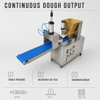 Machine automatique HNRB pour extruder, diviser et couper la pâte à biscuits, en acier inoxydable, pour arepas et biscuits, 1500 pièces, vente en gros