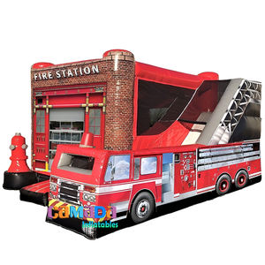 Bon marché Prix Camion de pompier <span class=keywords><strong>Chateau</strong></span> Gonflable Commercial Pvc Gonflables Para Fiestas Videur gonflable avec toboggan - Product Image 5